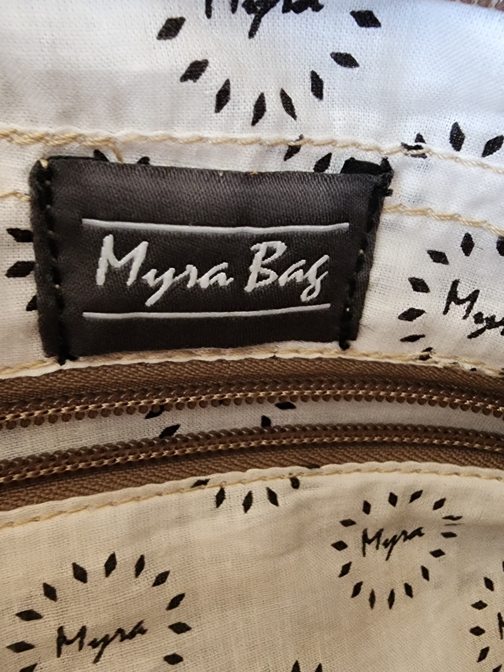 Myra Bag "Mind Blowing" Woven Canvas & Leather Concealed Carry Tote Bag - Picture 8 of 8